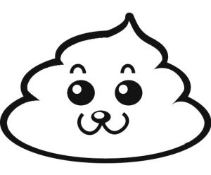 Poop Emoji Coloring pages Puppy face