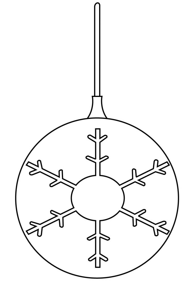 Preschool Christmas Ornament Coloring Pages