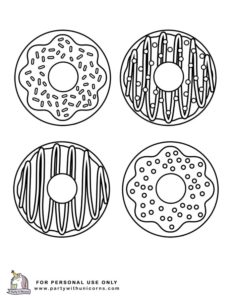 donut coloring pictures