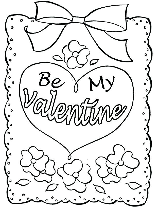 Happy Valentines Coloring Card