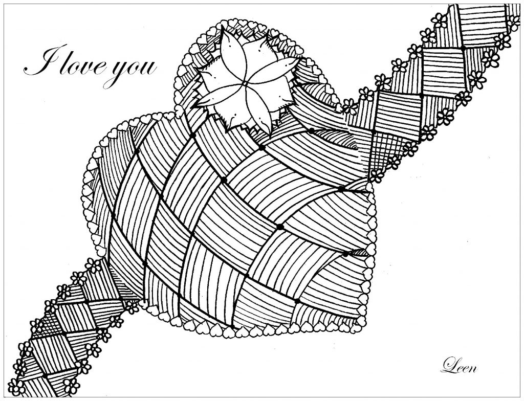 Happy Valentines Coloring Pages For Adults