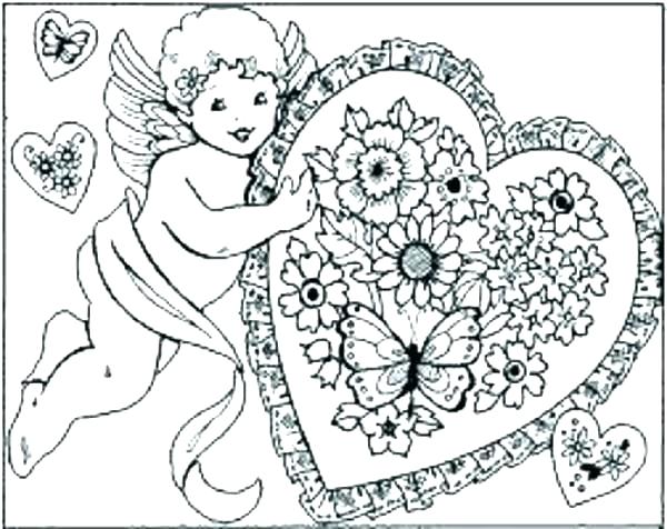 Happy Valentines Coloring Pages Printable 1