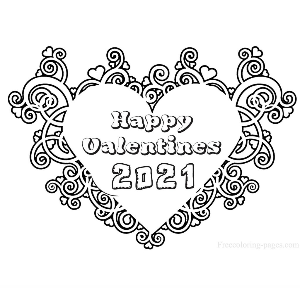 Happy Valentines Day Coloring Pages