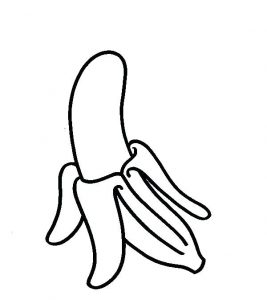 Banana Coloring Pages for Kindergarten