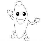 Dancing Banana Coloring Pages