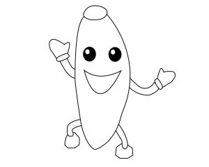 Dancing Banana Coloring Pages