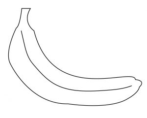 Easy Banana Coloring Pages