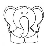Baby elephant coloring pages for kids