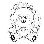 Funny Baby lion coloring pages