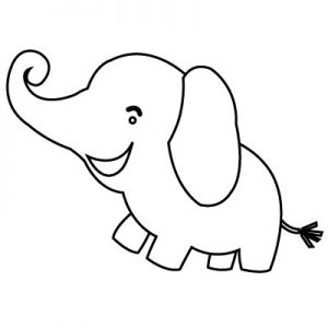 Happy baby elephant