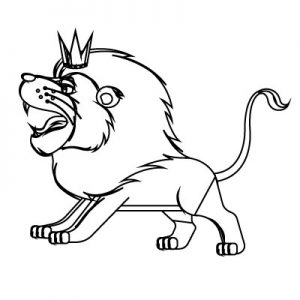 Roaring Baby lion coloring pages