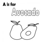 A stands for Avocado coloring pages