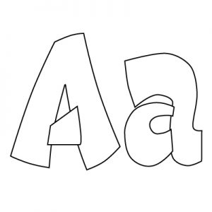 Big and small Letter A coloring pages