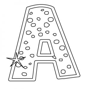 Letter A coloring pages