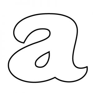 Lowercase Letter A coloring pages
