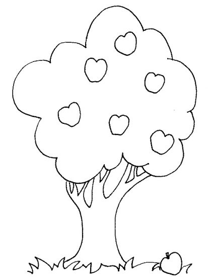 Apple Tree Coloring Pages – Free Coloring Pages for Kids