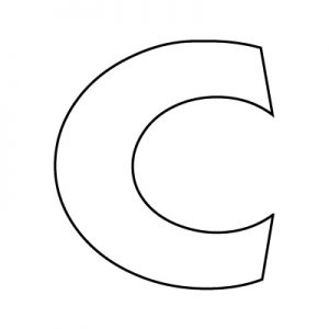 Big letter C Coloring Pages