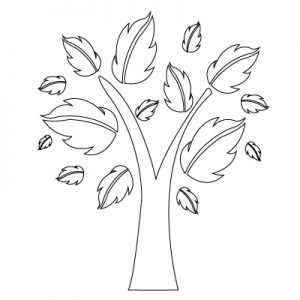 Simple Tree Coloring Pages for Kids