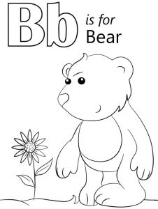 B for Bear Coloring Pages