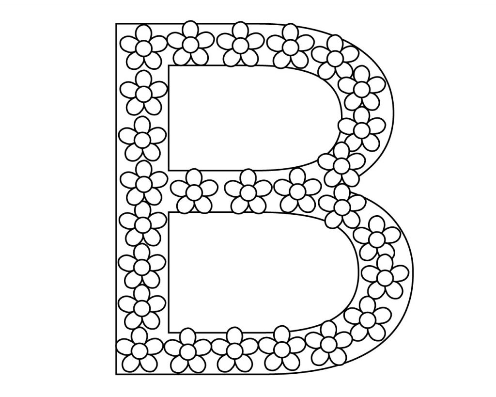 Floral Letter B Coloring Pages – Free Coloring Pages For Kids