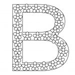 Floral Letter B Coloring Pages
