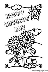 Happy Mothers Day Coloring Pictures
