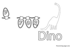 Letter D Coloring Pages d for dino