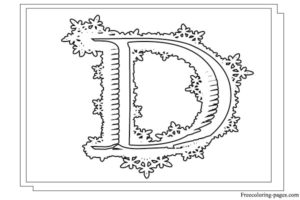 Letter D Coloring Pages printable