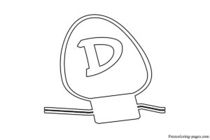 Letter D Coloring Pages with bulb