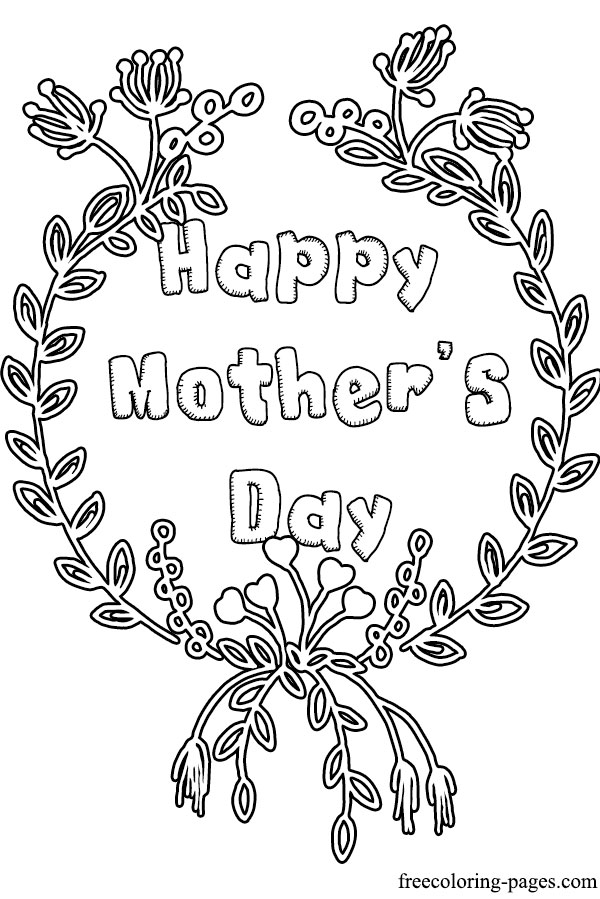 Mothers Day Coloring Pages for kids