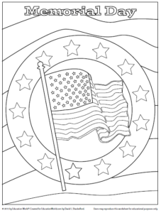 memorial day coloring pages for sunday school