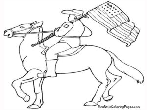 memorial day coloring pages horse