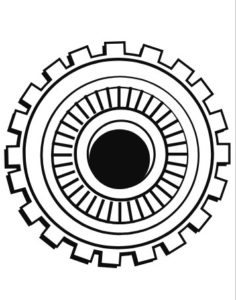 2 gear wheel coloring pages