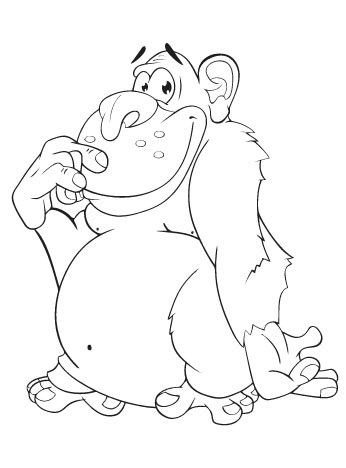 coloring pages gorilla pic