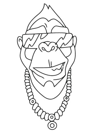 coloring pages gorilla print