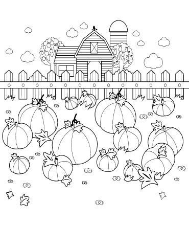 countryside farm coloring pages for adults