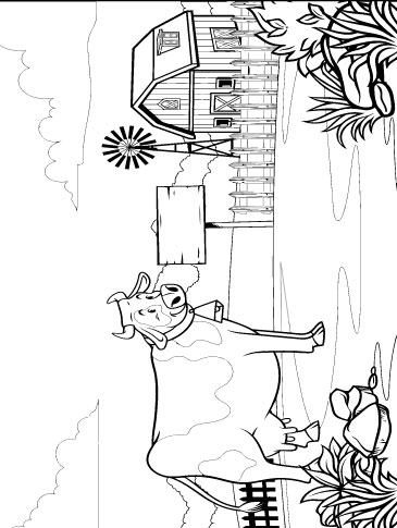 farm animal cow coloring pages