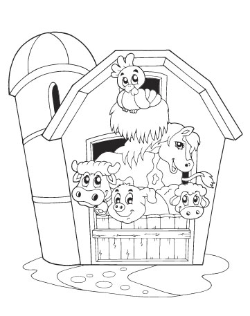 farm yard coloring pages