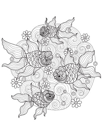 fish coloring pages for adults 