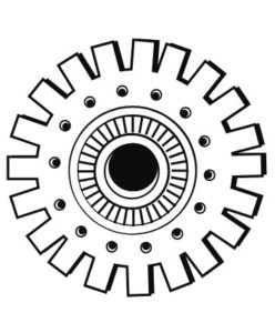 gear wheel coloring pages simple