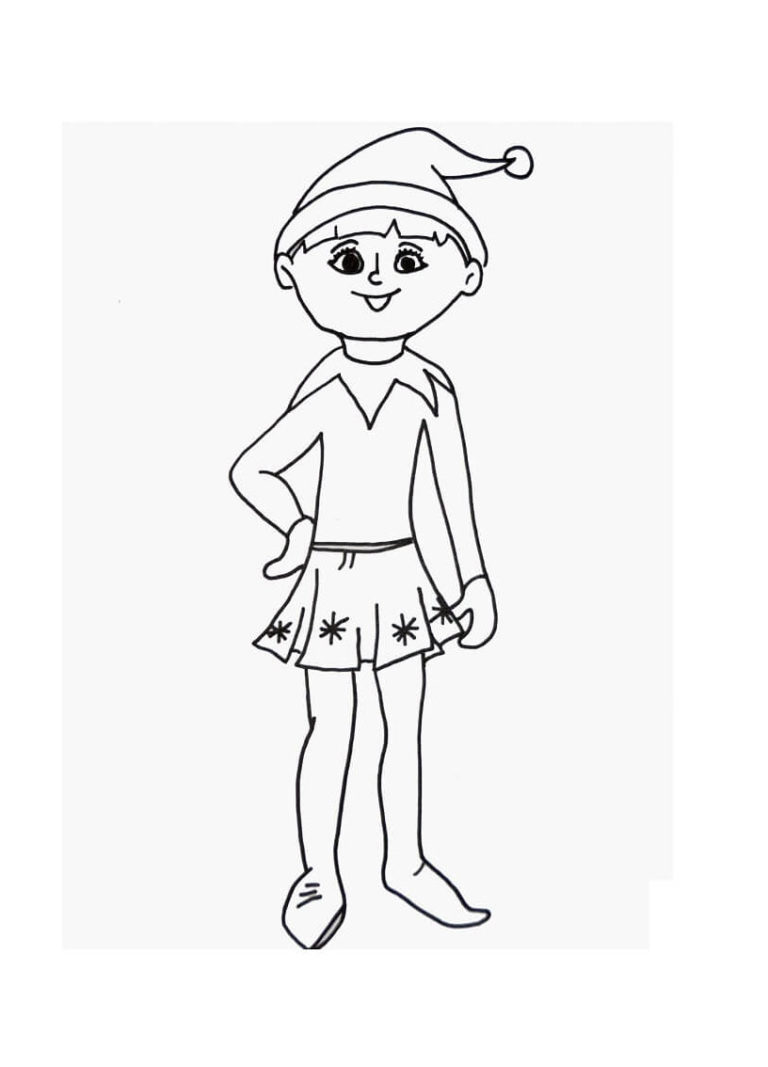 31+ elf on the shelf coloring pages – Free Coloring Pages for Kids